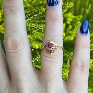 Ruby Jade Gold Ring